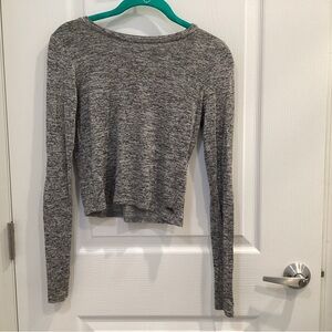 Hollister Heathered Gray Long Sleeve Top